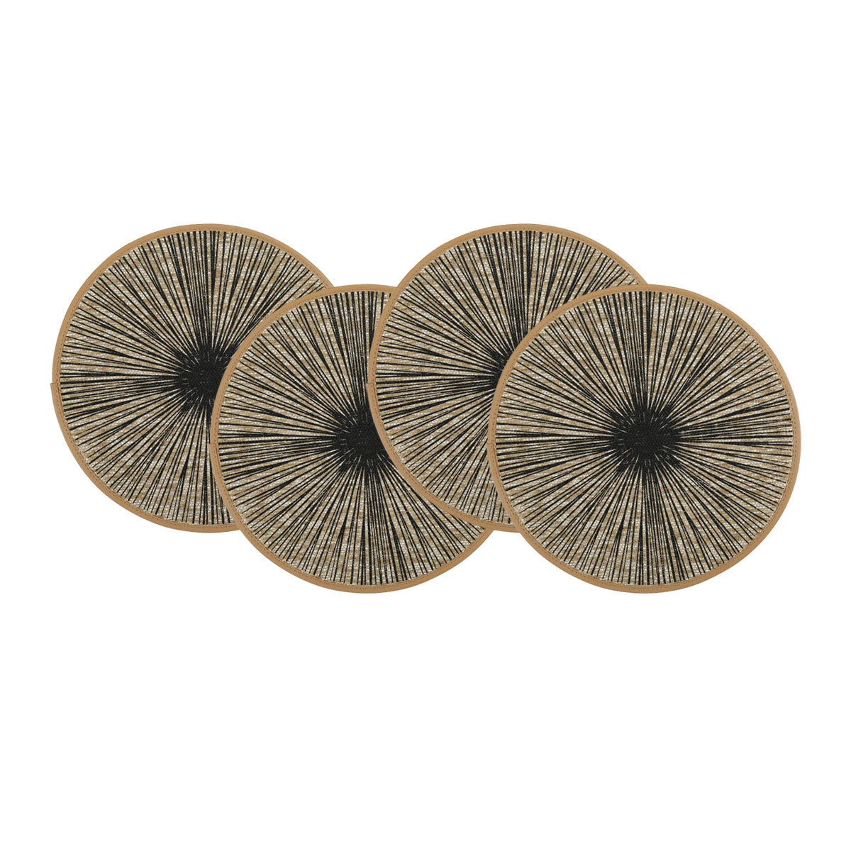 Bohemian Macrame Placemats Round - Burlap Jute Country Style Table Decor, 15 Inch Diameter Set of 2/4/6/8