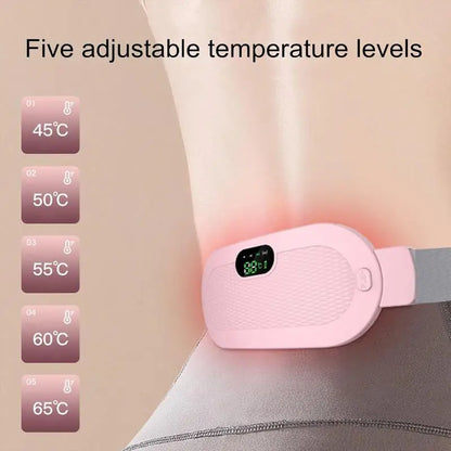 Menstrual Heating Pad - Cordless Waist Warmer Belt with 4 Massage Modes