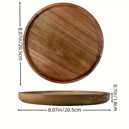 Japanese Solid Wood Fruit Plate – Handmade Wooden Snack Tray, Multi-Size Serving Platter, Rustic Natural Wood Dish for Fruits, Bread & Desserts – Wholesale & Bulk