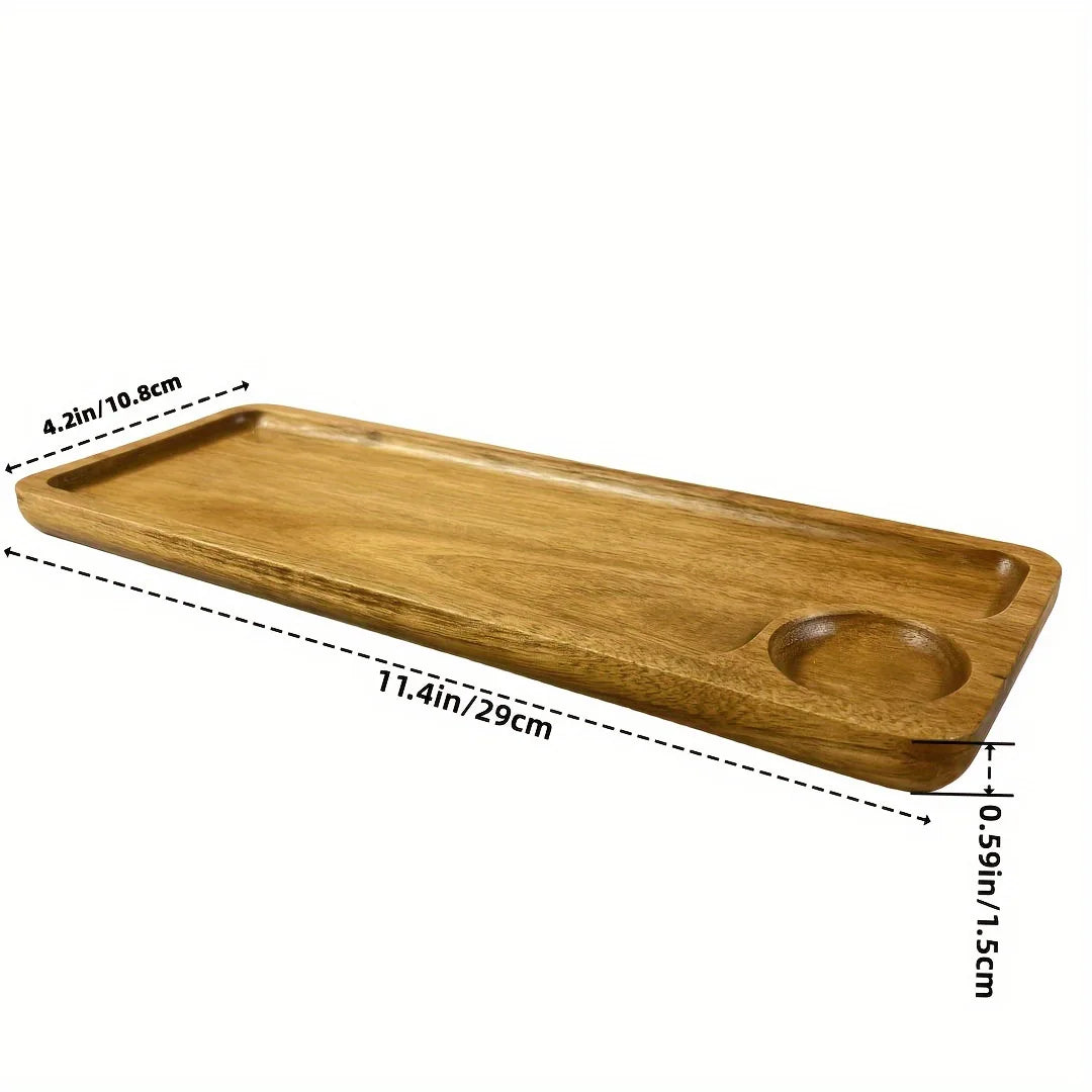 Japanese Solid Wood Fruit Plate – Handmade Wooden Snack Tray, Multi-Size Serving Platter, Rustic Natural Wood Dish for Fruits, Bread & Desserts – Wholesale & Bulk