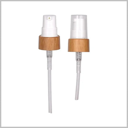 10x Natural Bamboo Mist Spray & Lotion Pump Tops (18/20/24mm) - Eco-Friendly Replacement Lids for Essential Oils & Cosmetics