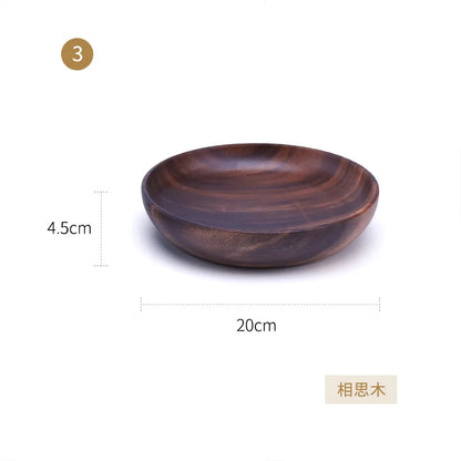 Natural Wooden Bowl – Large Salad Bowl, Fruit Bowl & Food Serving Container for Home & Restaurant – Eco-Friendly Wooden Kitchen Utensils