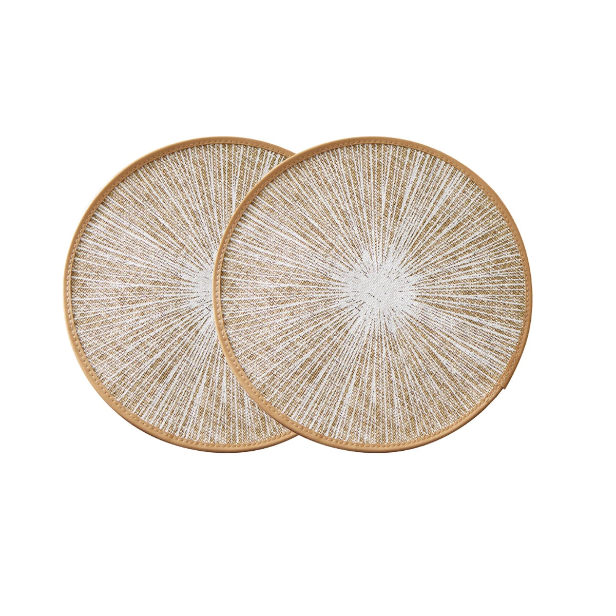 Bohemian Macrame Placemats Round - Burlap Jute Country Style Table Decor, 15 Inch Diameter Set of 2/4/6/8