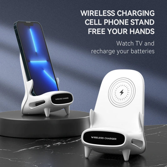 15W Wireless Charging Stand Holder Magnetic Charger Holder for iPhone 12X XS Samsung Xiaomi Wireless Charging Desktop Dock Mount