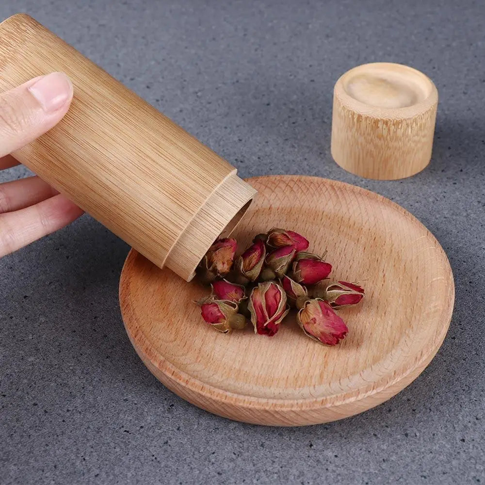 Zen Bamboo Incense Storage Tube - Natural Eco-Friendly Joss Stick Holder & Travel Canister