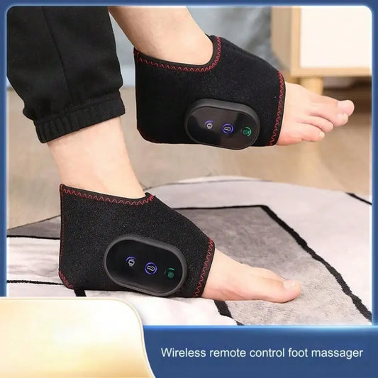 Smart Electric Heated Leg Guards (2-Pack) - Professional Joint Heat Compress Foot Massager with Remote Control, 3 Vibration Modes, Auto Shut-Off for Men & Women Pain Relief