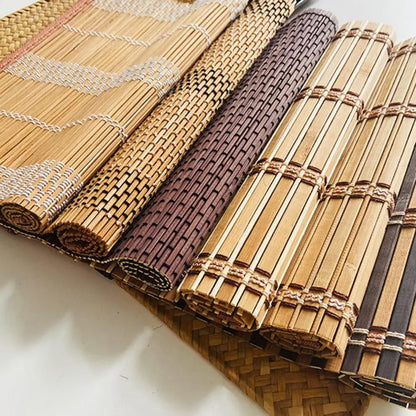 Bamboo Gongfu Tea Mat - Natural Heat-Resistant Table Runner for Zen Tea Ceremony & Nordic Decor (Size 40*30cm )