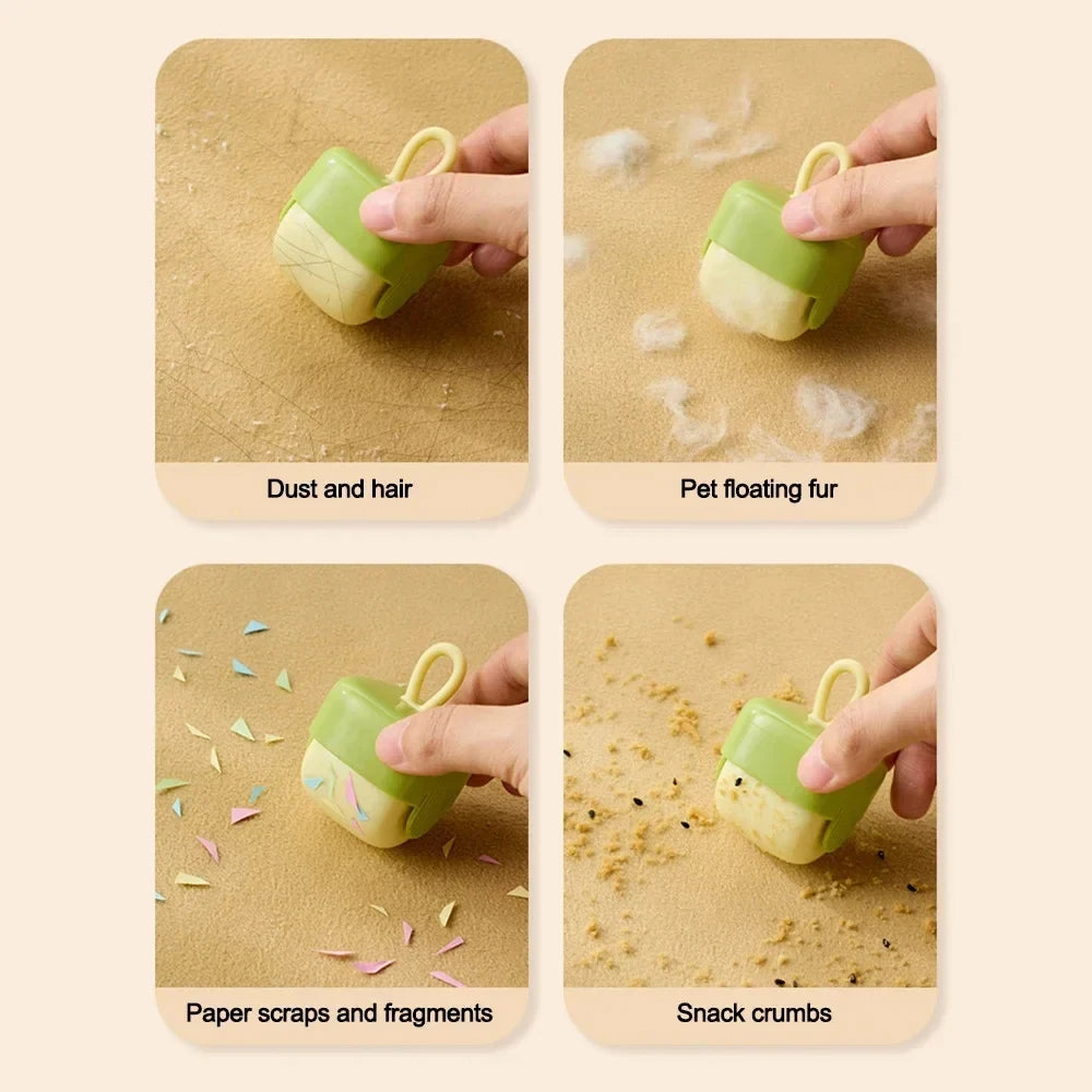 Reusable Washable Lint Roller Sticky Ball for Clothes Hair & Dust Removal Ergonomic Handle Plush Collector for Home Cleaning