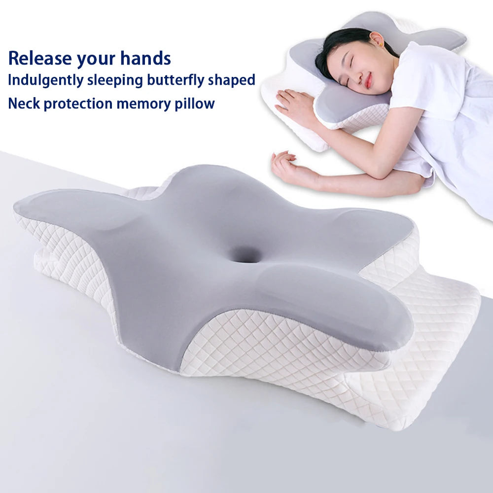 Anti-Neck Pain Memory Foam Pillow - Therapeutic Slow Rebound Foam, Ergonomic Cervical Spine Alignment, Wake Up Pain-Free Pillow for Chronic Neck & Shoulder Relief