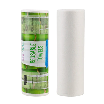 Reusable Bamboo Kitchen Towels (25 Sheets) - Washable, Eco-Friendly & Zero Waste Paper Replacement