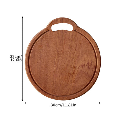 Nordic Creative Acacia Wood Charcuterie Board - Geometric Serving Platter with Handle for Cheese, Pizza & Photo Props