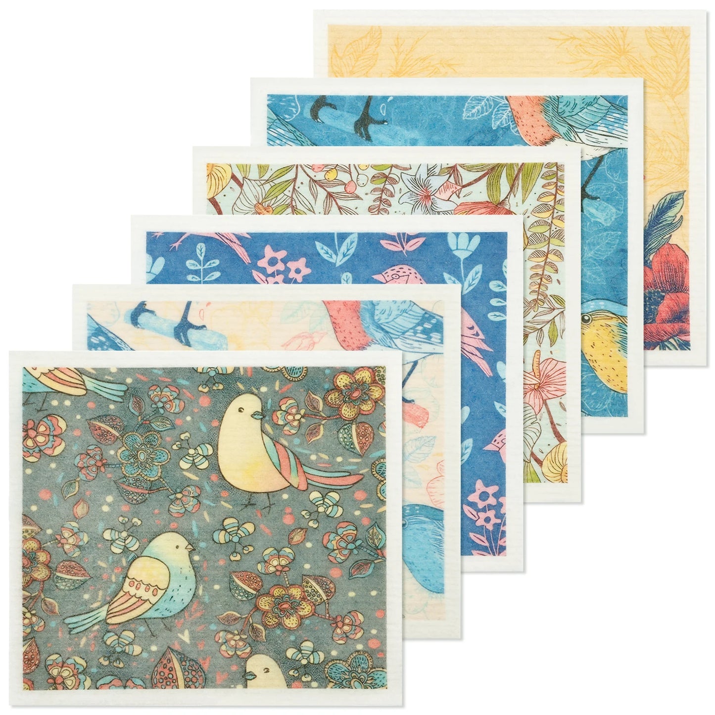 6/12 PCS Swedish Dishcloths – Super Absorbent Kitchen Dish Towels & Rags, Soft Non-Woven Cleaning Cloths for Washing Dishes, Counters & Home Use