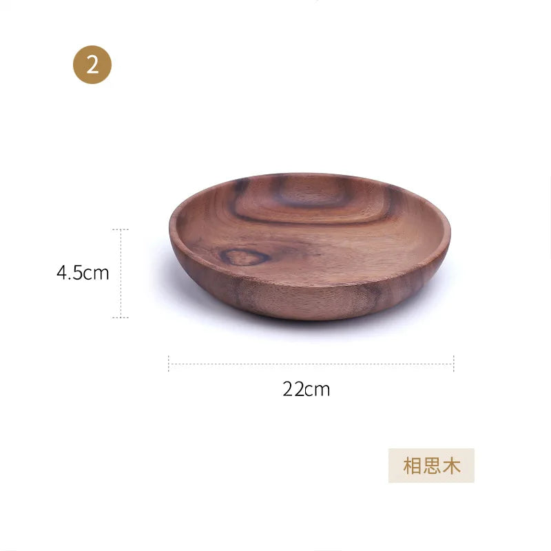 Natural Wooden Bowl – Large Salad Bowl, Fruit Bowl & Food Serving Container for Home & Restaurant – Eco-Friendly Wooden Kitchen Utensils