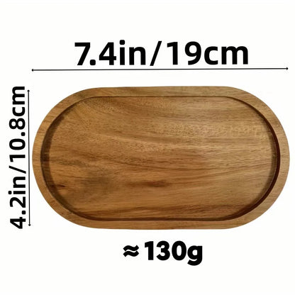 Japanese Solid Wood Fruit Plate – Handmade Wooden Snack Tray, Multi-Size Serving Platter, Rustic Natural Wood Dish for Fruits, Bread & Desserts – Wholesale & Bulk