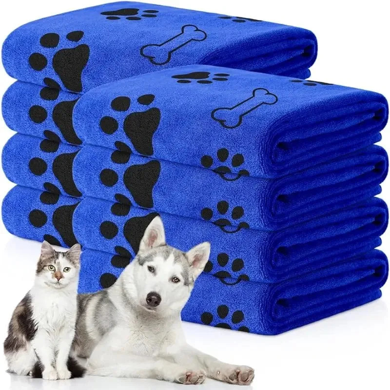 1pc Quick-Drying Microfiber Pet Towel, Absorbent Quick-drying Bath Towel