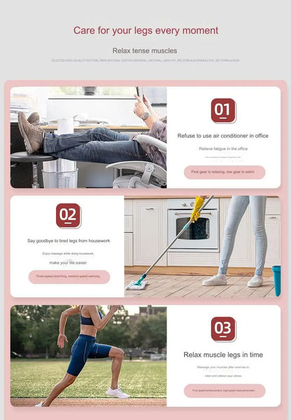 Smart Electric Heated Leg Guards (2-Pack) - Professional Joint Heat Compress Foot Massager with Remote Control, 3 Vibration Modes, Auto Shut-Off for Men & Women Pain Relief