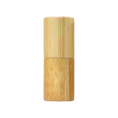 Eco-Luxe 3/5/10ml Bamboo Essential Oil Roller Bottle - Refillable Glass Core with Stainless Steel Ball