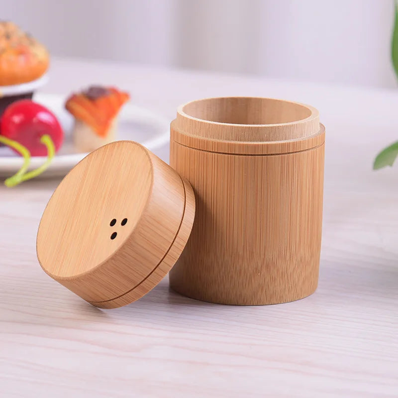 Nordic Walnut Mushroom Toothpick Holder | Natural Wood Portable Dispenser & Table Decor