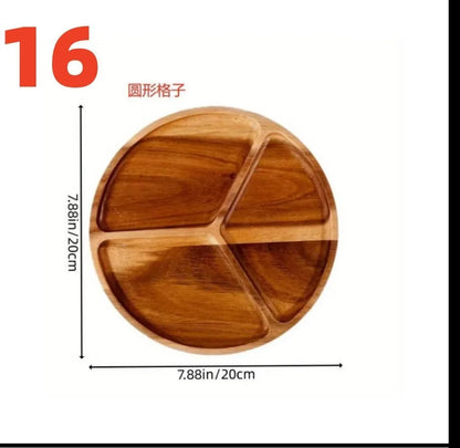 Japanese Solid Wood Fruit Plate – Handmade Wooden Snack Tray, Multi-Size Serving Platter, Rustic Natural Wood Dish for Fruits, Bread & Desserts – Wholesale & Bulk