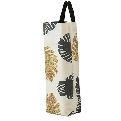 Kitchen Garbage Bag Holder Wall Hanging – Large Canvas Waste Bag Container Storage Dispenser