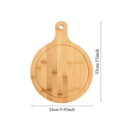 Rustic Pine Wood Pizza Peel & Serving Board (7-14 Inch) - Authentic Kitchenware