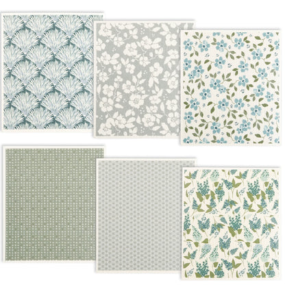 6/12 PCS Swedish Dishcloths – Super Absorbent Kitchen Dish Towels & Rags, Soft Non-Woven Cleaning Cloths for Washing Dishes, Counters & Home Use