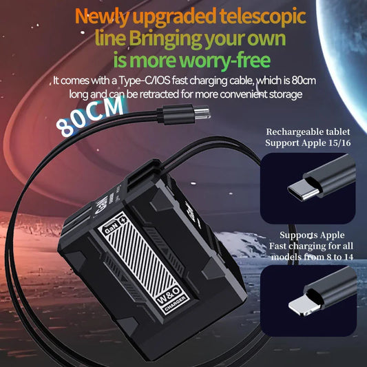 20W GaN Ultra-Fast Charger – USB-C PD 3.0 Adapter US/EU/UK Plug for iPhone, Samsung, Huawei