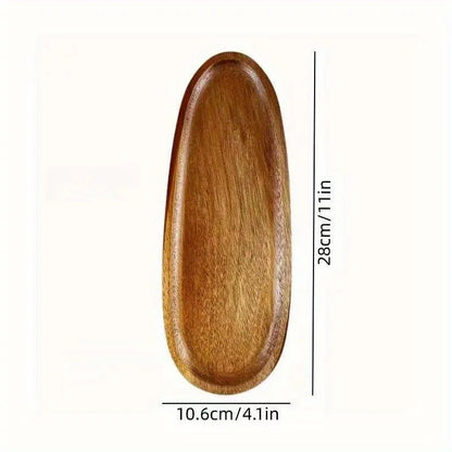 Japanese Solid Wood Fruit Plate – Handmade Wooden Snack Tray, Multi-Size Serving Platter, Rustic Natural Wood Dish for Fruits, Bread & Desserts – Wholesale & Bulk