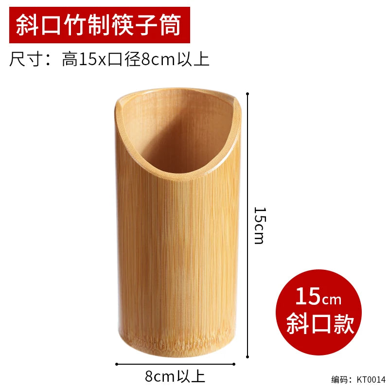 NordicEco Bamboo Utensil Holder | Sustainable Kitchen Organizer & Cutlery Cylinder