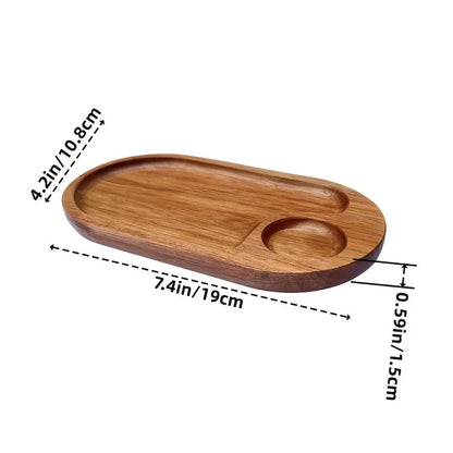 Japanese Solid Wood Fruit Plate – Handmade Wooden Snack Tray, Multi-Size Serving Platter, Rustic Natural Wood Dish for Fruits, Bread & Desserts – Wholesale & Bulk