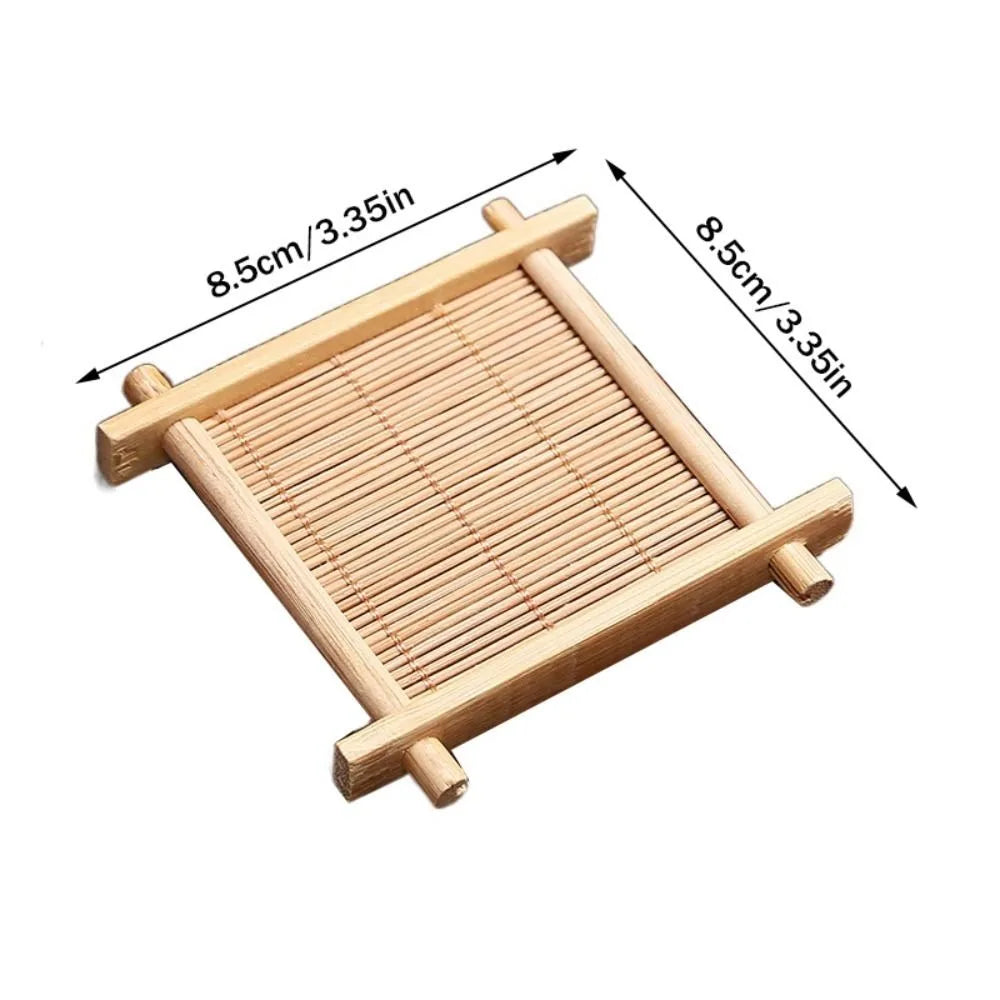 Handcrafted Bamboo Tea Coaster - Zen Gongfu Cup Mat & Tray