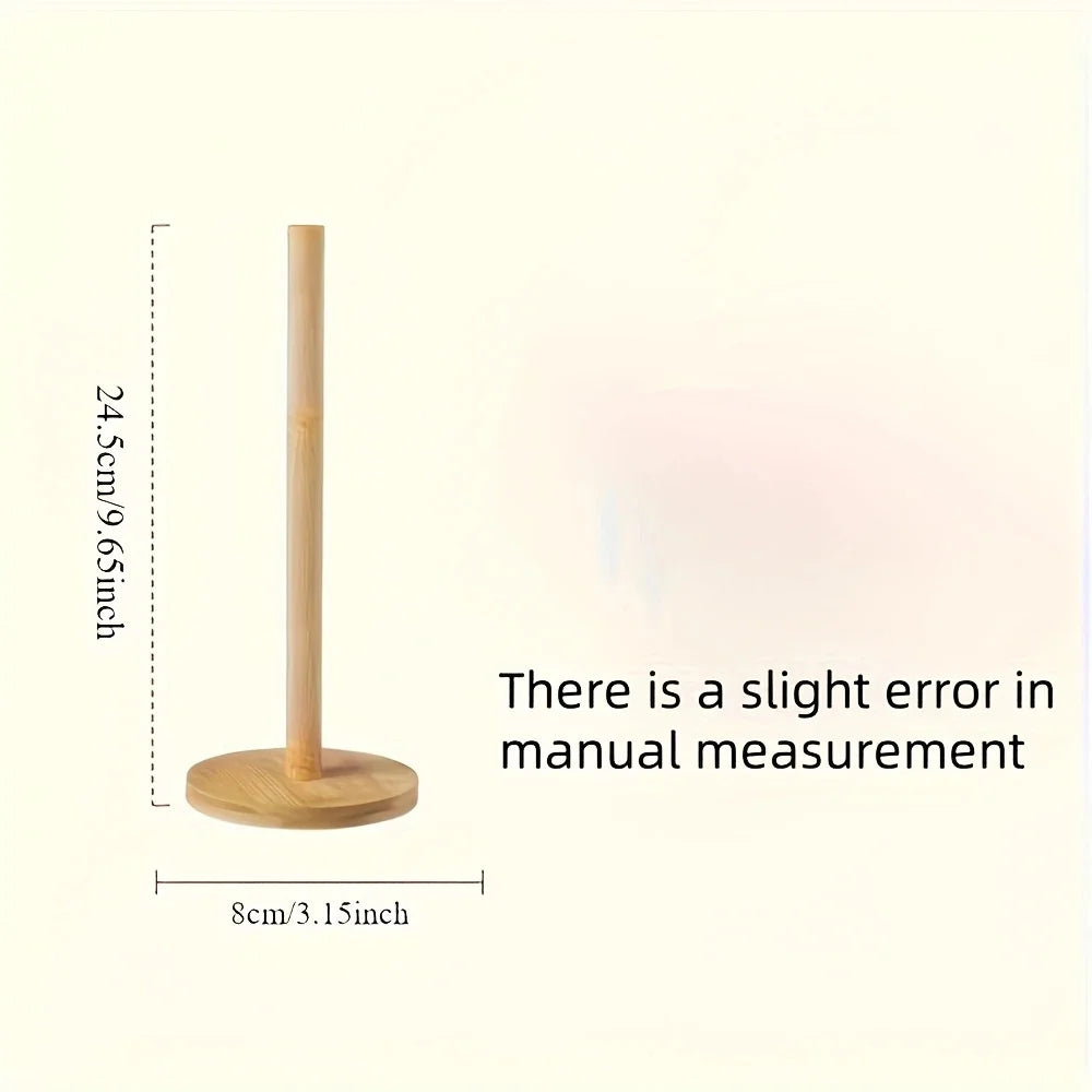 Nordic plock Eco-Wood Paper Towel Holder - Sustainable Beechwood Kitchen Stand - Minimalist Design