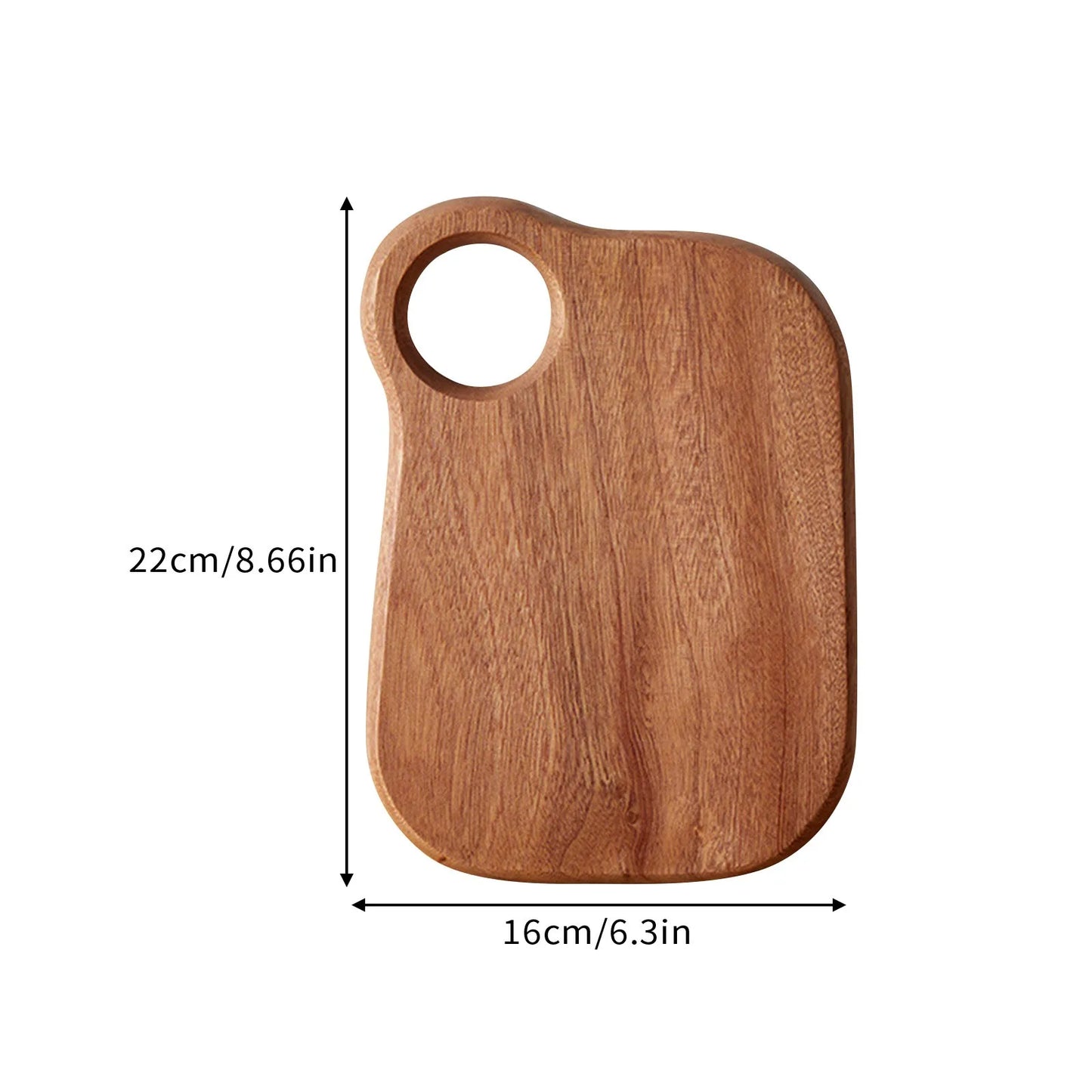 Nordic Creative Acacia Wood Charcuterie Board - Geometric Serving Platter with Handle for Cheese, Pizza & Photo Props