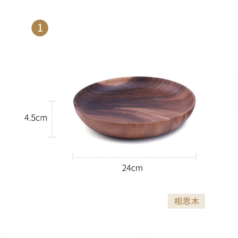 Natural Wooden Bowl – Large Salad Bowl, Fruit Bowl & Food Serving Container for Home & Restaurant – Eco-Friendly Wooden Kitchen Utensils