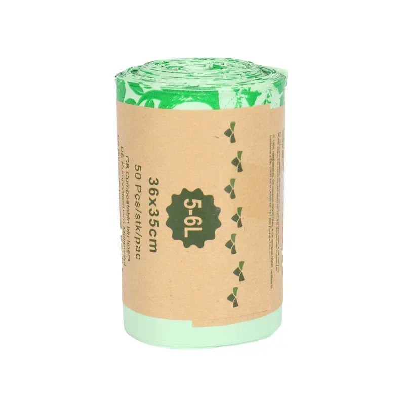 50pcs 6/8/10L Trash Bags Biodegradable Garbage Bags Household and kitchen