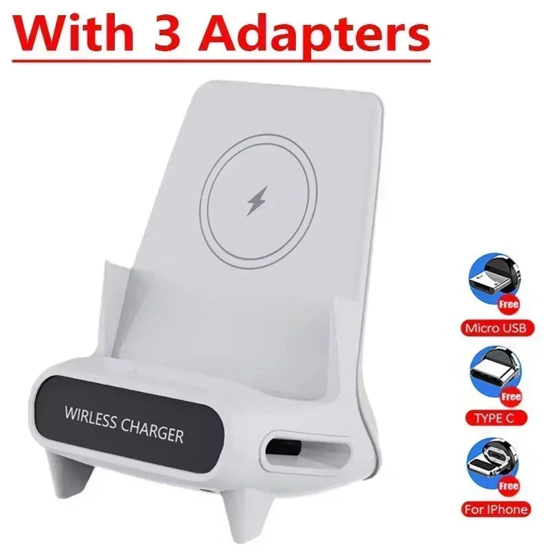Wireless Charger Stand VIKEFON – Phone Holder Fast Charging Station for iPhone 16, 15, 14,13, Samsung ,Xiaomi