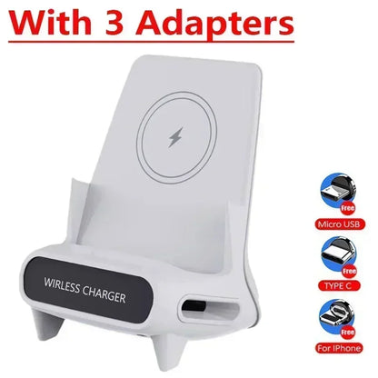 Wireless Charger Stand VIKEFON – Phone Holder Fast Charging Station for iPhone 16, 15, 14,13, Samsung ,Xiaomi