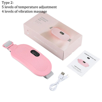 Instant Period Cramp Relief Belt - USB Heated Infrared Massage Therapy