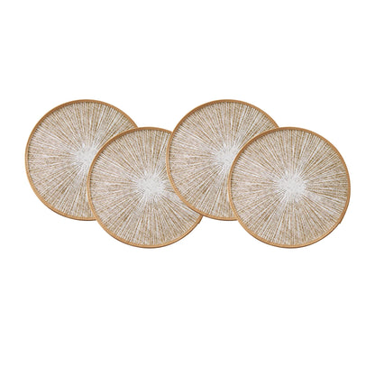 Bohemian Macrame Placemats Round - Burlap Jute Country Style Table Decor, 15 Inch Diameter Set of 2/4/6/8