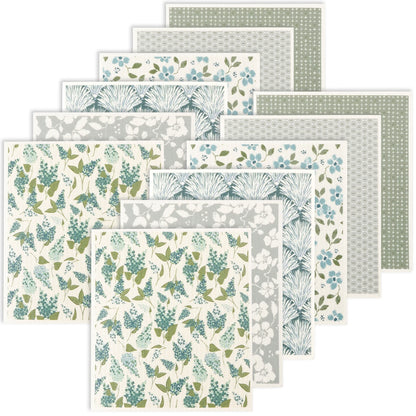 6/12 PCS Swedish Dishcloths – Super Absorbent Kitchen Dish Towels & Rags, Soft Non-Woven Cleaning Cloths for Washing Dishes, Counters & Home Use