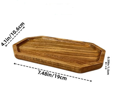Japanese Solid Wood Fruit Plate – Handmade Wooden Snack Tray, Multi-Size Serving Platter, Rustic Natural Wood Dish for Fruits, Bread & Desserts – Wholesale & Bulk