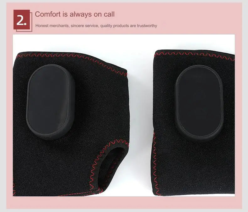 Smart Electric Heated Leg Guards (2-Pack) - Professional Joint Heat Compress Foot Massager with Remote Control, 3 Vibration Modes, Auto Shut-Off for Men & Women Pain Relief