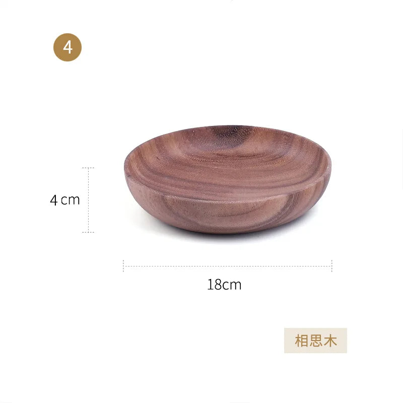 Natural Wooden Bowl – Large Salad Bowl, Fruit Bowl & Food Serving Container for Home & Restaurant – Eco-Friendly Wooden Kitchen Utensils