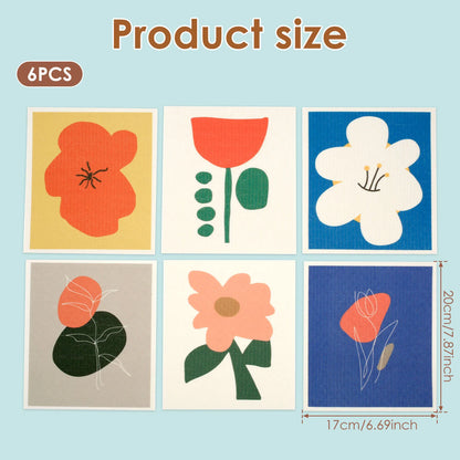 6/12 PCS Swedish Dishcloths – Super Absorbent Kitchen Dish Towels & Rags, Soft Non-Woven Cleaning Cloths for Washing Dishes, Counters & Home Use