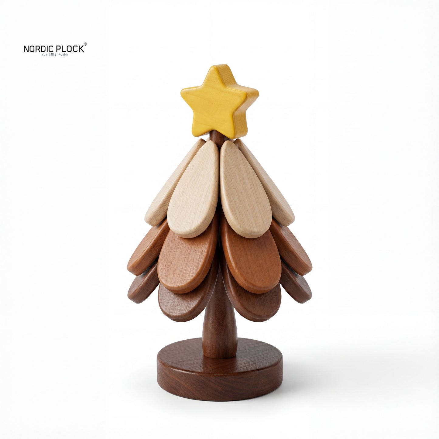 Creative  Foldable Walnut Heat Resistant Mats | Wooden Tree Trivet Set