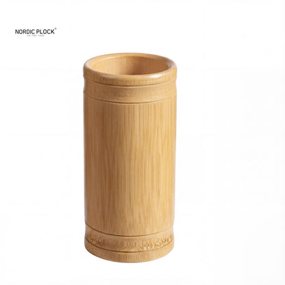 NordicEco Bamboo Utensil Holder | Sustainable Kitchen Organizer & Cutlery Cylinder