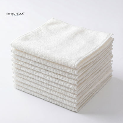 Bamboo Fiber Dish Cloths 10-Pack (23x18cm) - Oil-Free Anti-Grease Kitchen Cleaning Towels