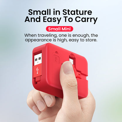 Kreativ 4-i-1 utdragbar USB-laddningskabel med telefonstativ