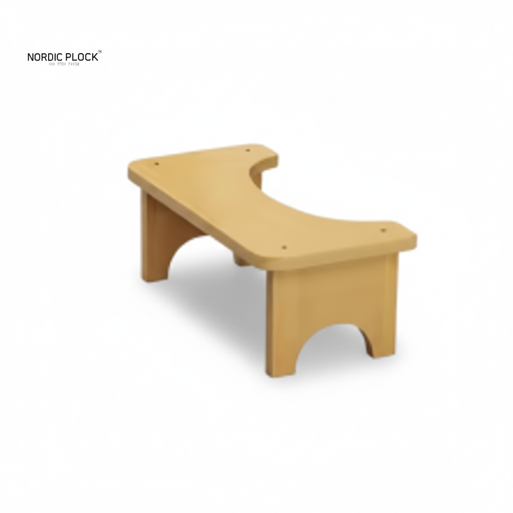 Premium Bamboo Toilet Stool (7-Inch) - Ergonomic Bathroom Foot Rest for Colon Health & Better Posture - Eco-Friendly, Non-Slip & Compact (37cm)