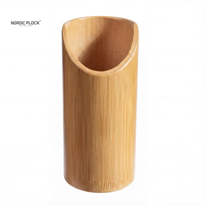 NordicEco Bamboo Utensil Holder | Sustainable Kitchen Organizer & Cutlery Cylinder